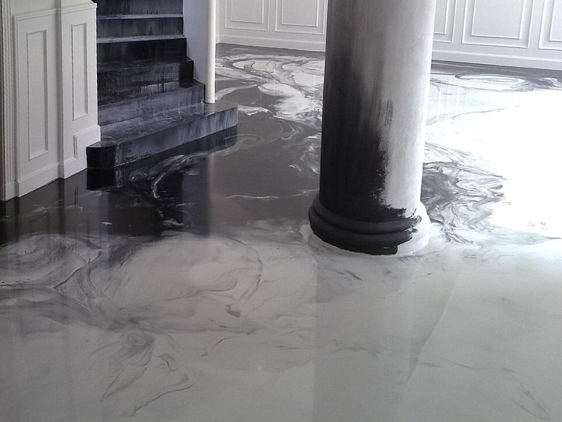 Perfekt beschichteter Boden