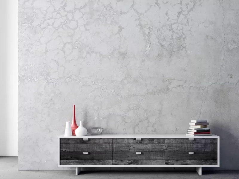 Venezianischer Spachtel und Betonoptik